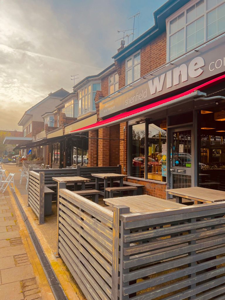 A view of Upper Shenfield from Shenfield Wine Co towards Brentwood